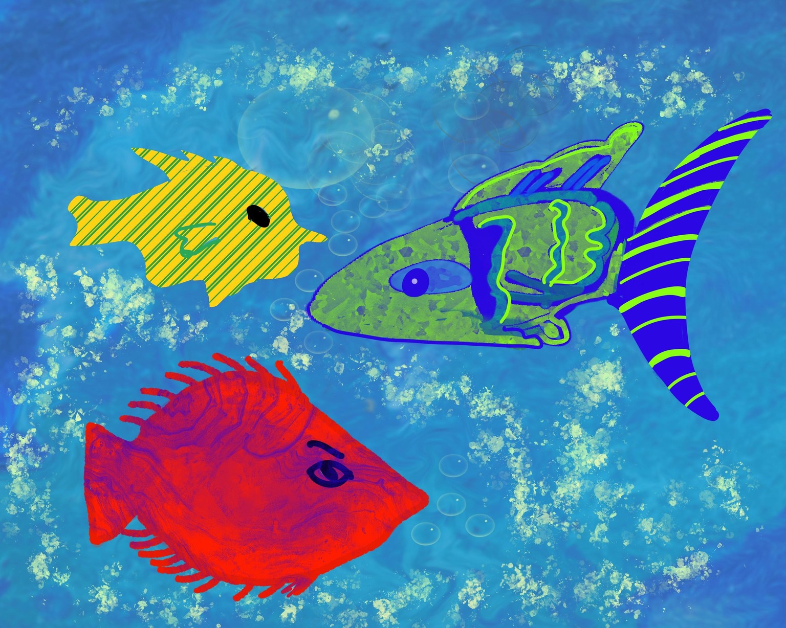 Creating fantasy fish with Procreate tools - image 1 - student project
