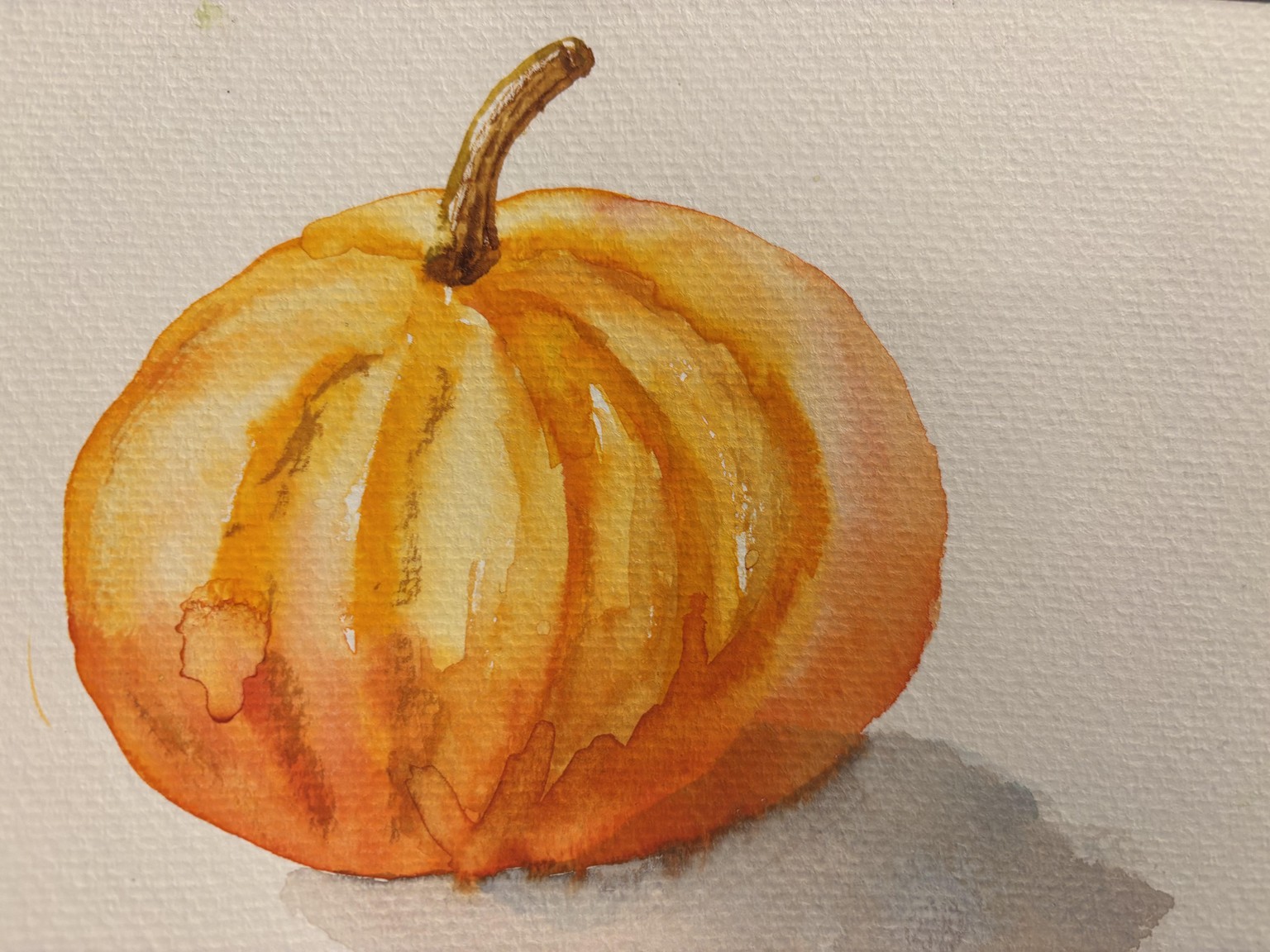 Watercolor pumpkins with Olga - image 6 - student project