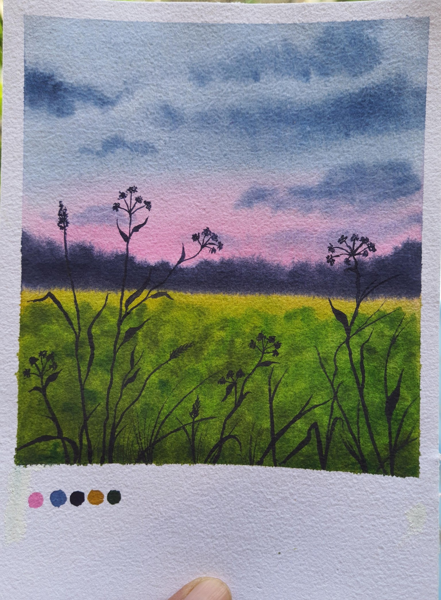 30 Days of Mini Watercolor Landscapes. .. !!! - image 7 - student project