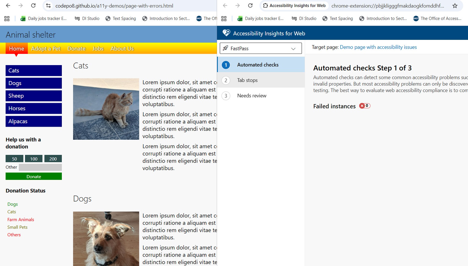 Accessibility Project with automated tools - image 2 - student project