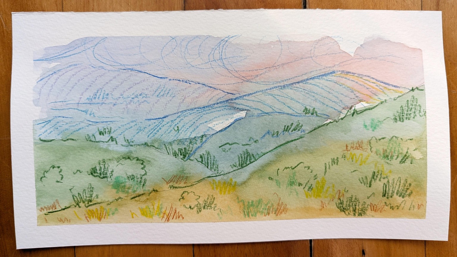 Simplified Watercolour Landscapes - image 2 - student project