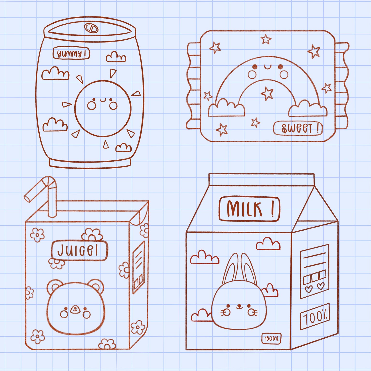Kawaii Food Packaging Collection - image 1 - student project