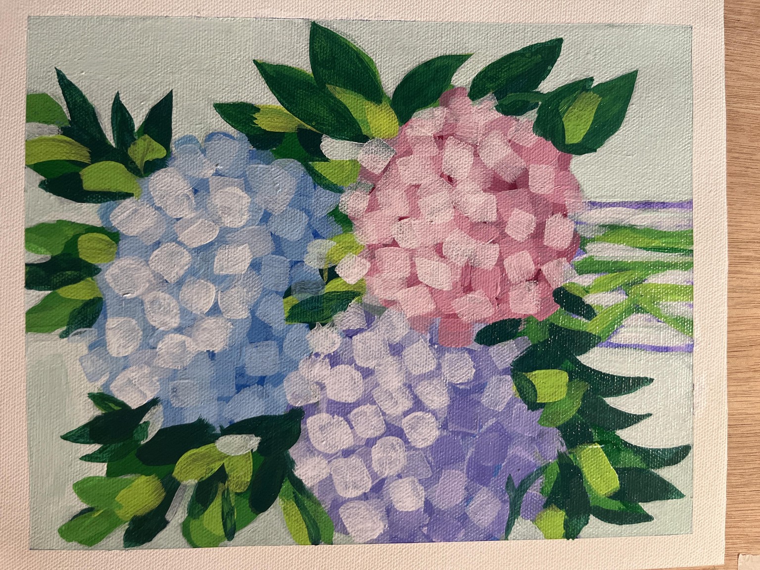 Hydrangeas Abstract painting - image 1 - student project