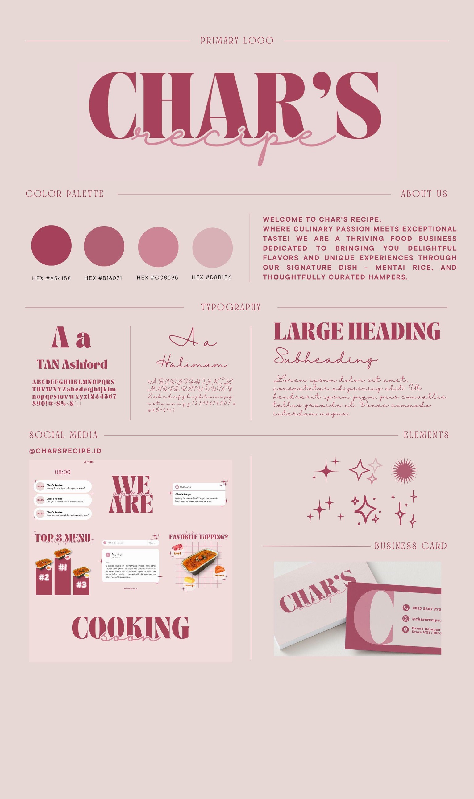 Char's Recipe - F&B Brand (sells Mentai Rice box) - image 1 - student project
