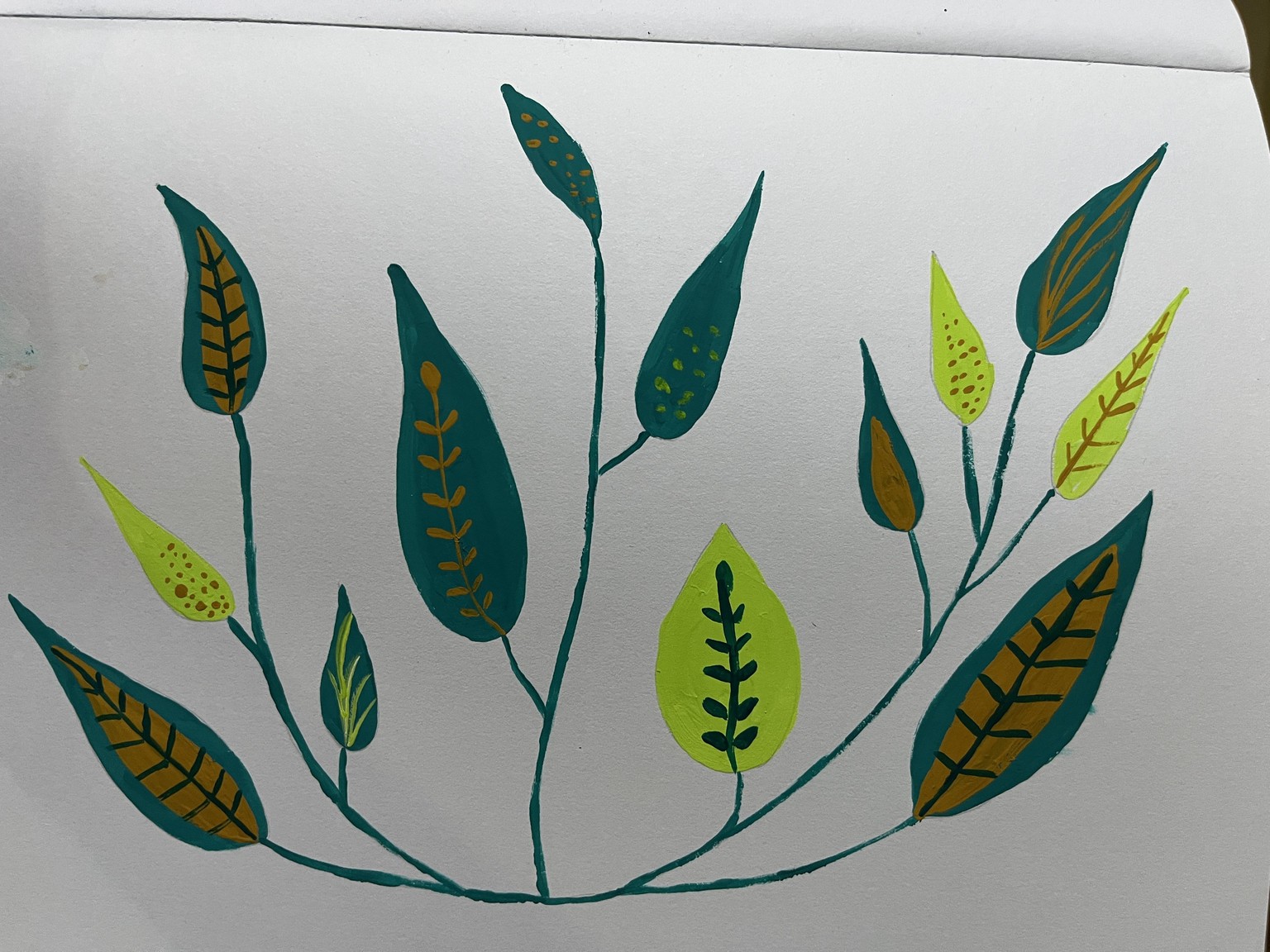 Gouache Leaves - image 3 - student project