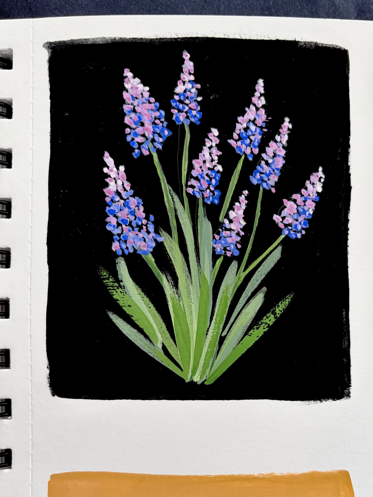 Not my finest effort - gouache lavender - image 1 - student project