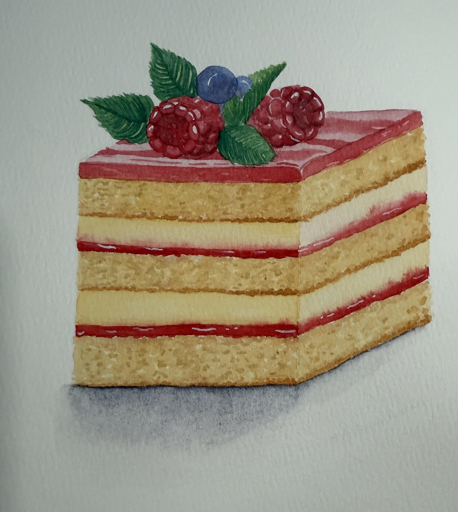 Class project - raspberry cake slice - image 1 - student project