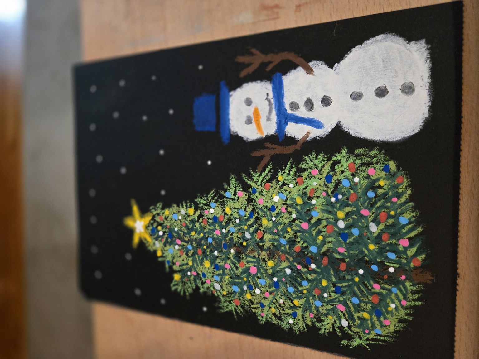 Xmas tree w snowman - image 2 - student project