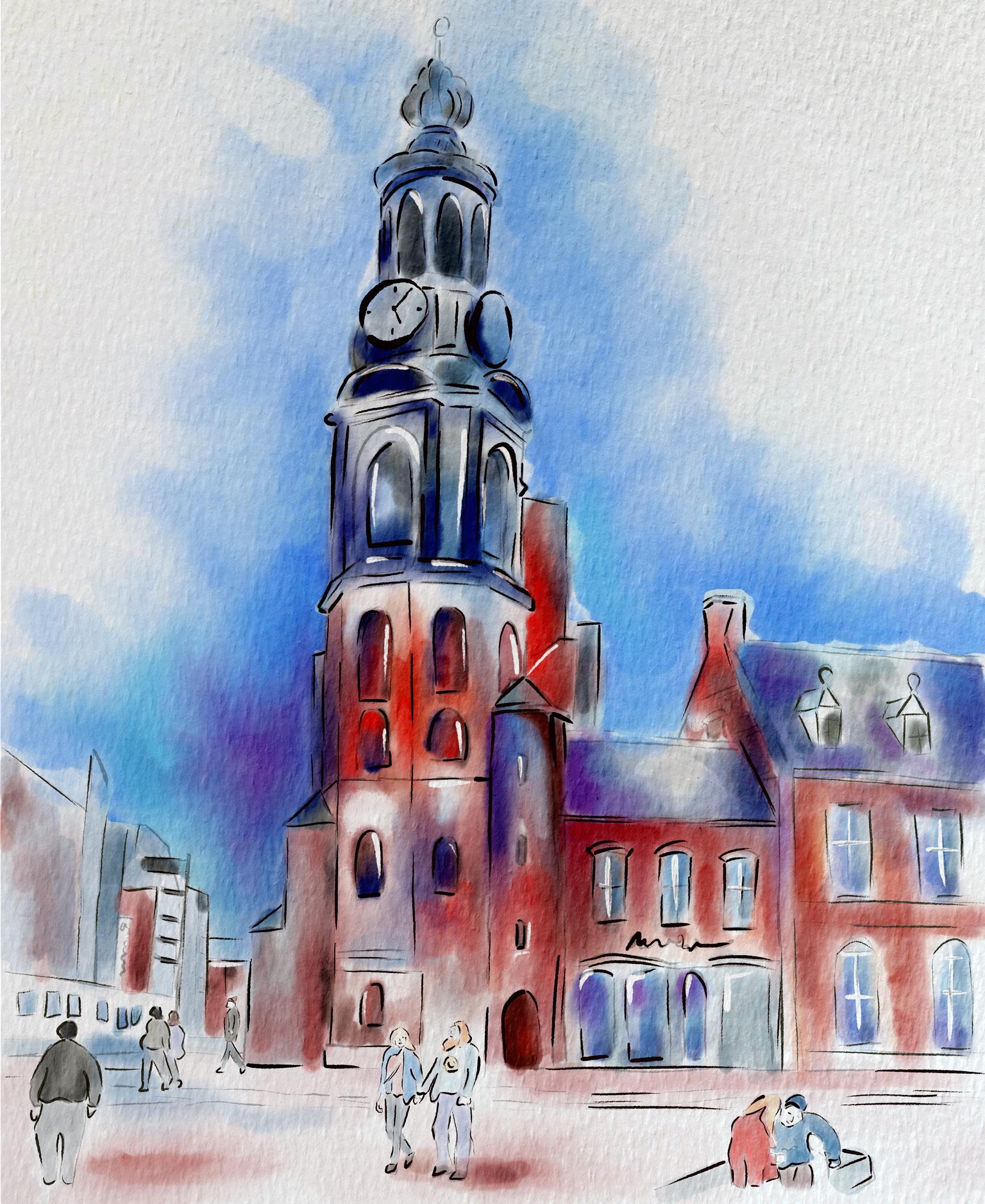 Urban sketching - image 1 - student project