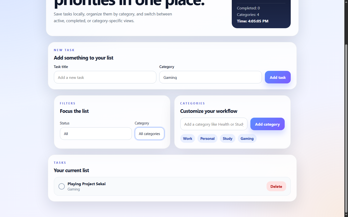 Task Tracker - image 2 - student project