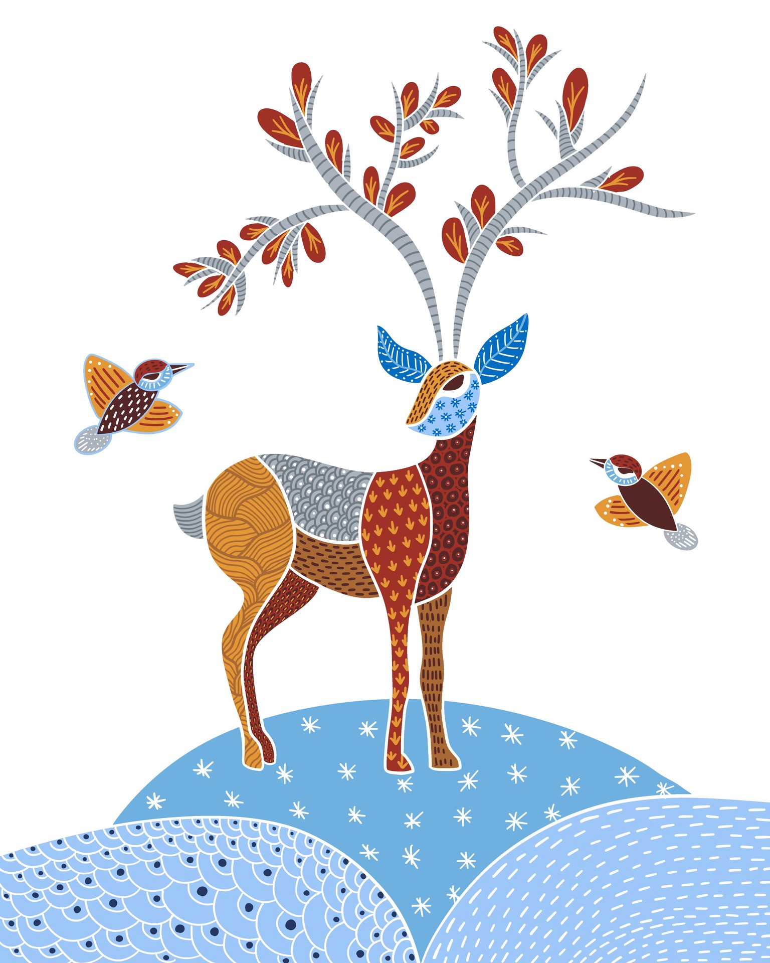 Gond Painting:  Traditional Indian Art in Procreate - image 1 - student project