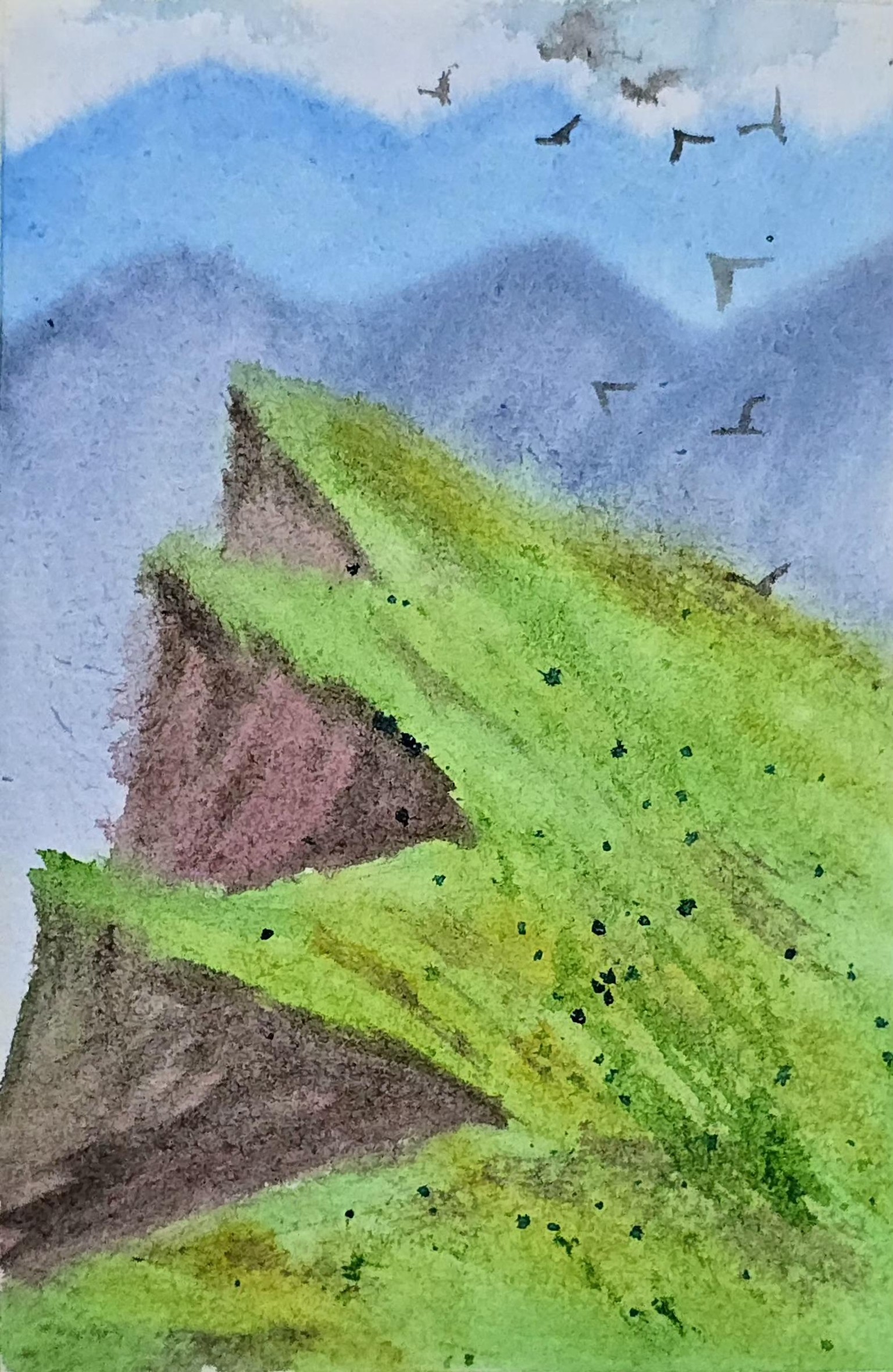 20days of Watercolours mountains - image 13 - student project