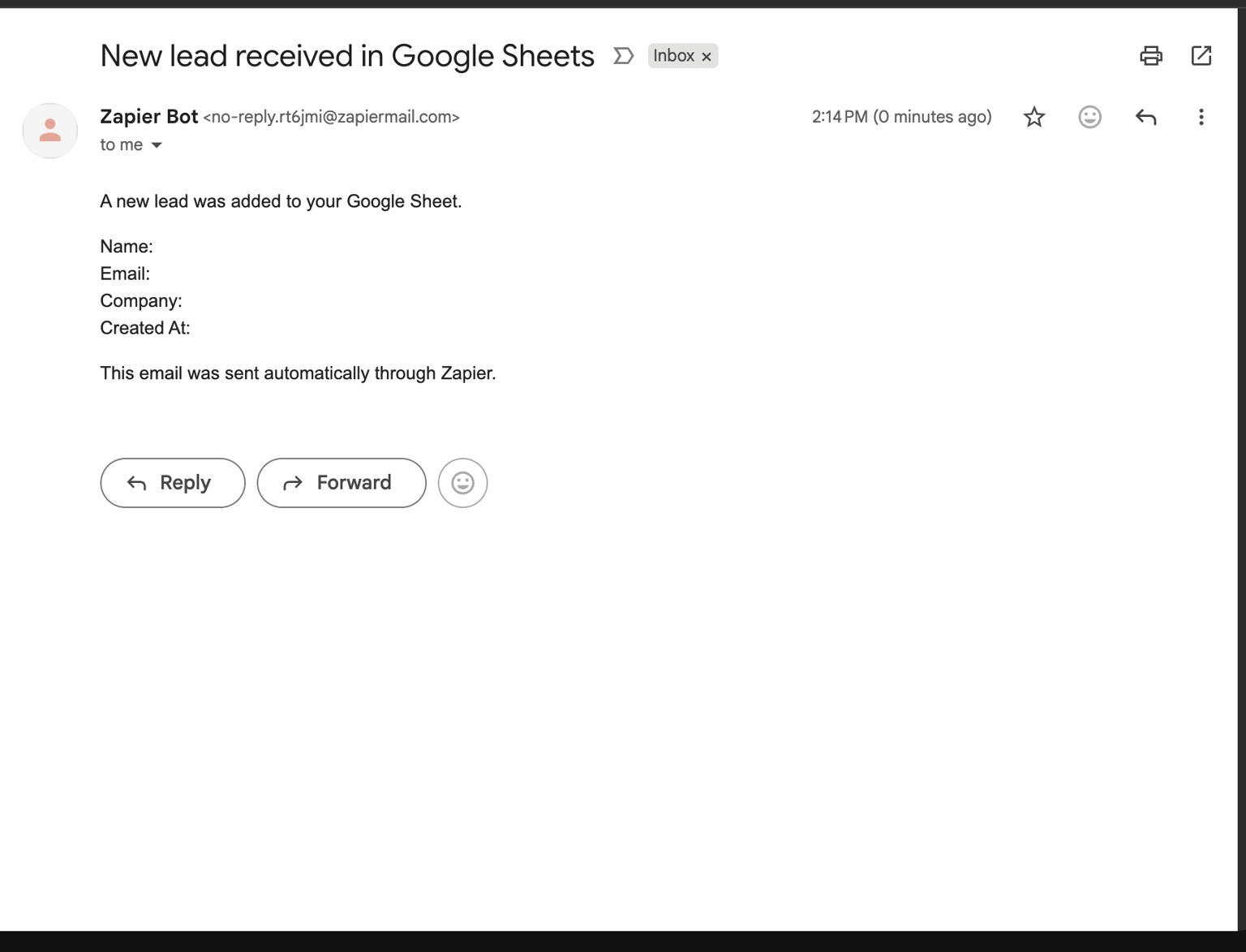 Sheet-to-Email Automation - image 2 - student project