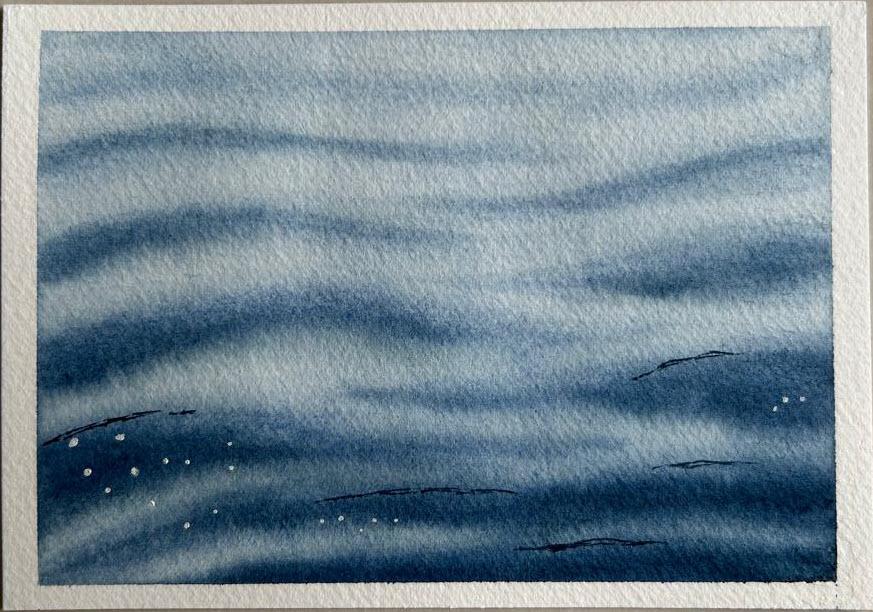 100 Days of Watercolor Oceans - image 2 - student project