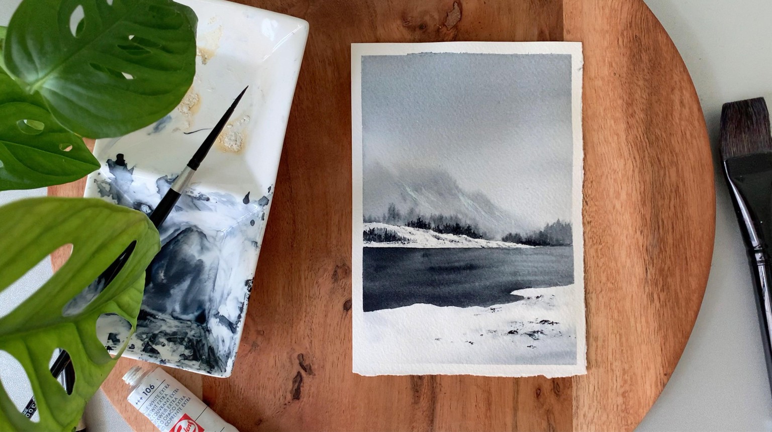 7-Day Monochrome Watercolor Challenge - image 2 - student project