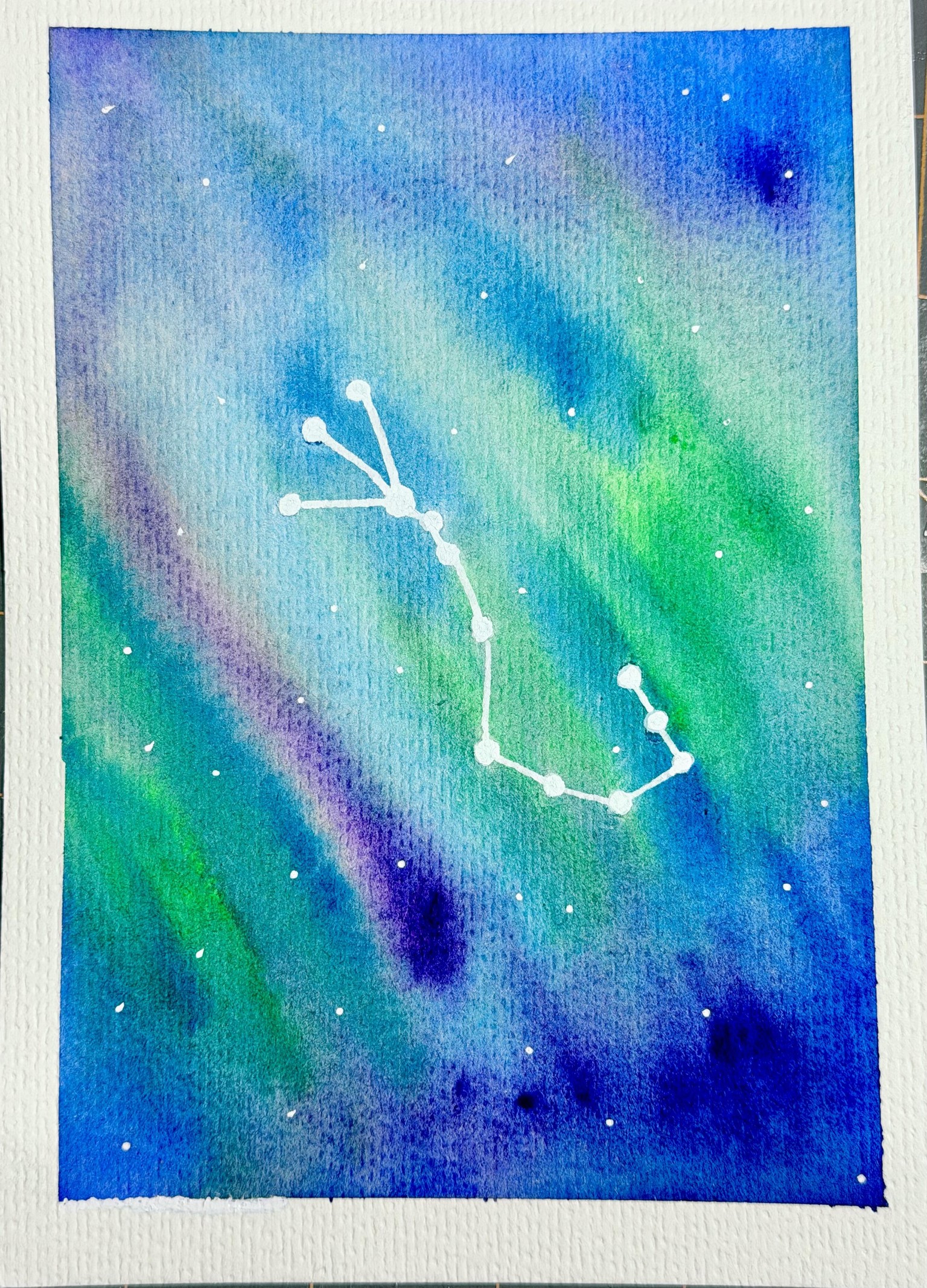 Watercolor Galaxy with Scorpio - image 1 - student project