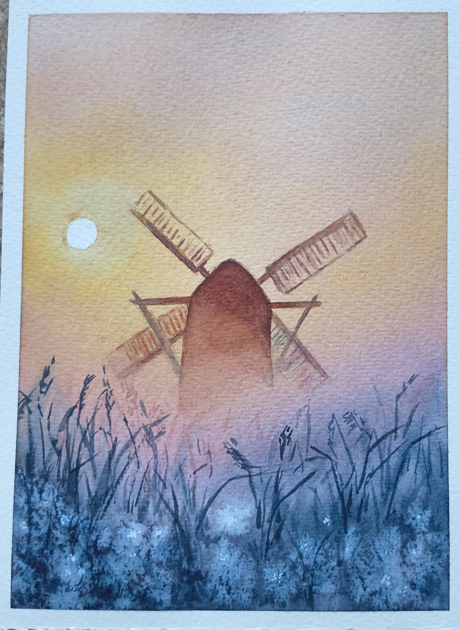 Windmill at sunset - image 1 - student project