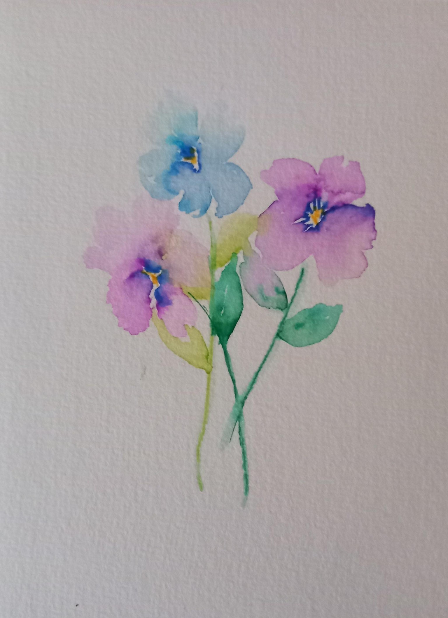 Pretty flowers loose watercolors - image 1 - student project