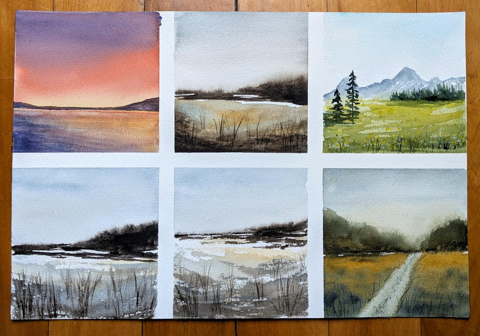 Loose Watercolour Landscapes Variations - image 2 - student project