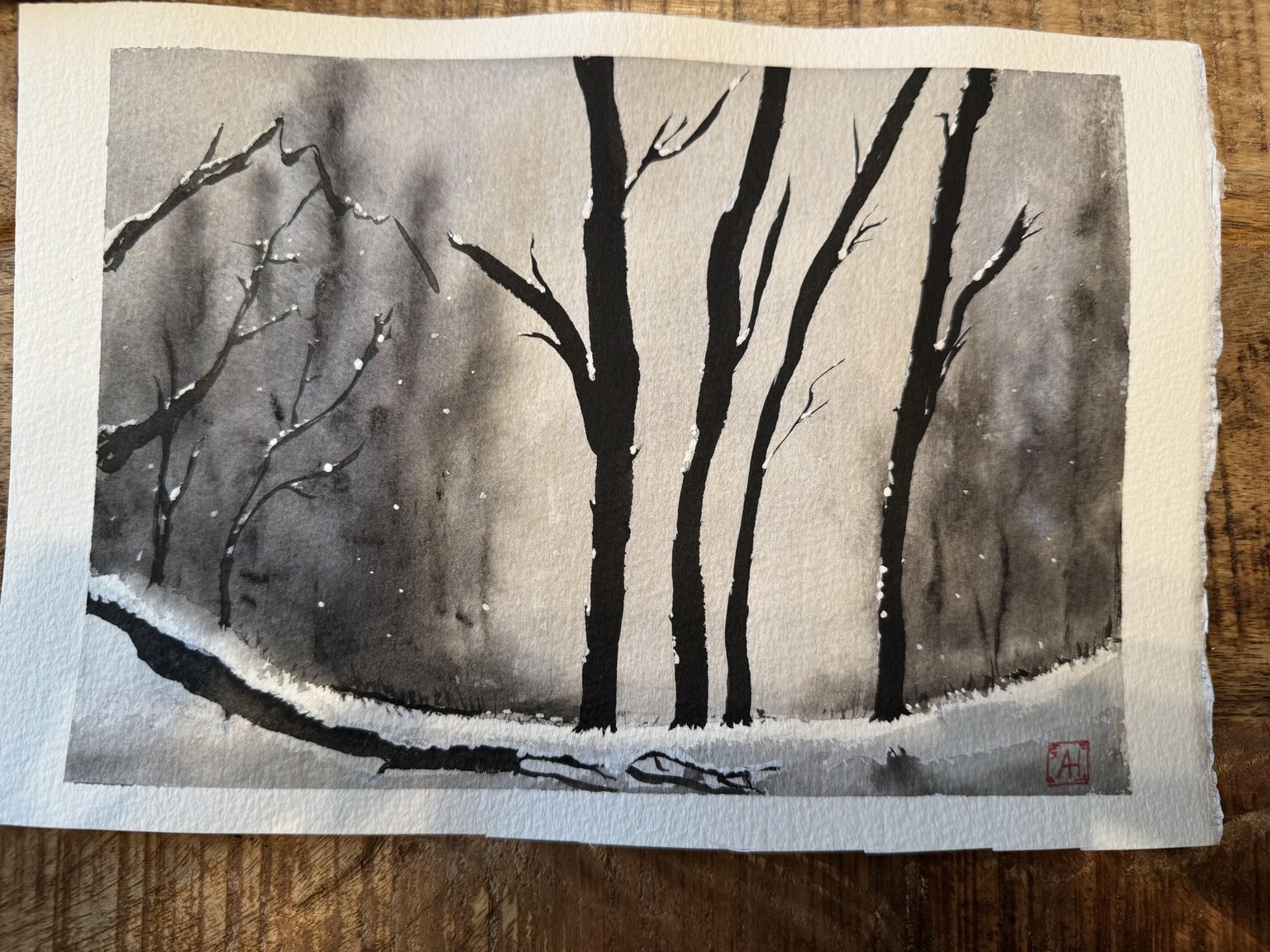I actually sold this watercolor painting - image 1 - student project