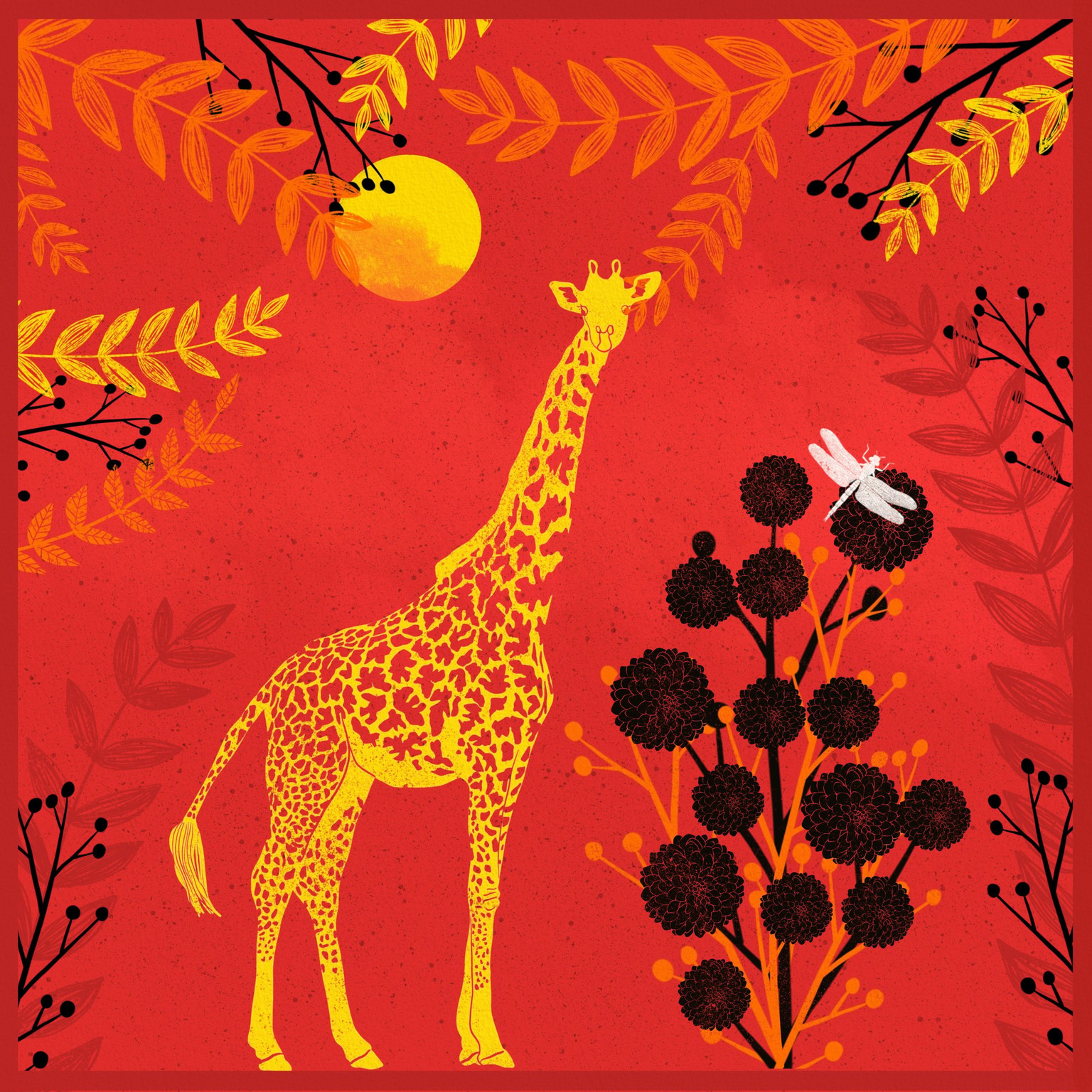 Block print style illustration - image 2 - student project