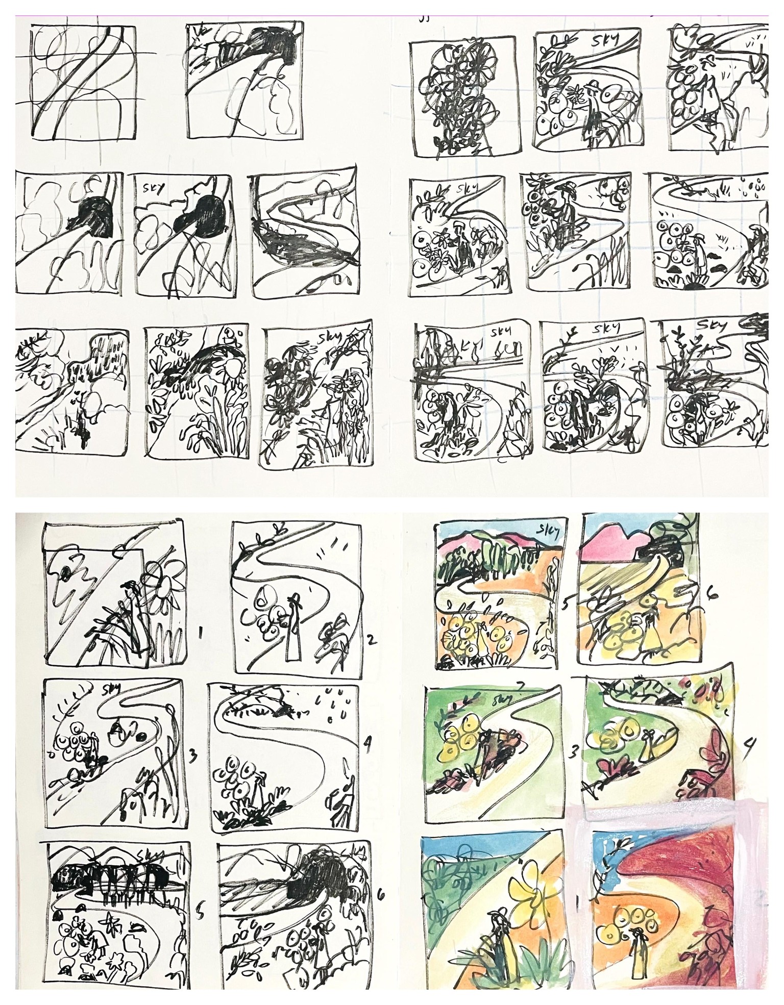 Gouache Landscapes: 7 Days of Sketchbook Practice to Develop Your Style - image 12 - student project