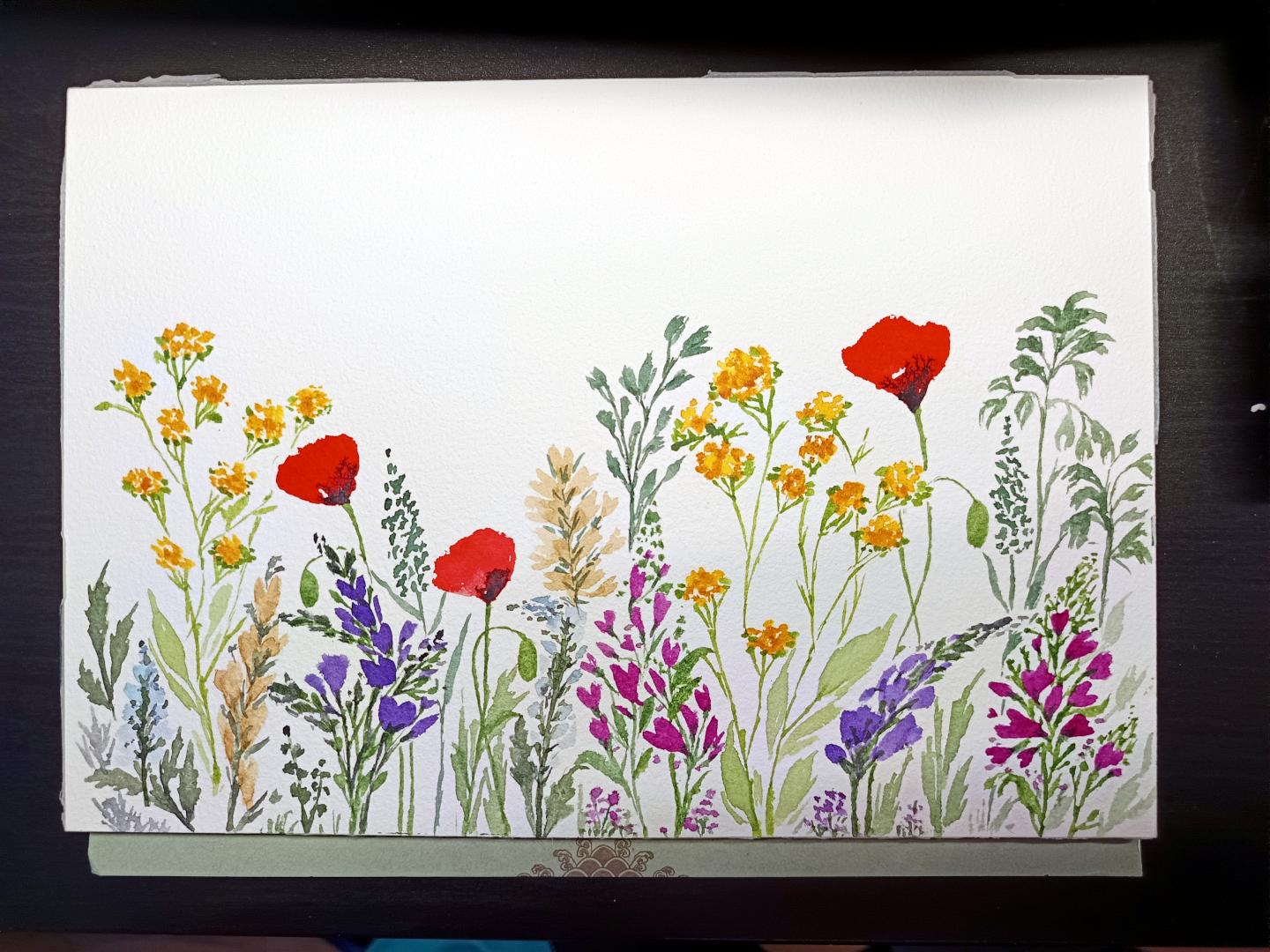 Watercolor Wildflower Meadow - image 1 - student project