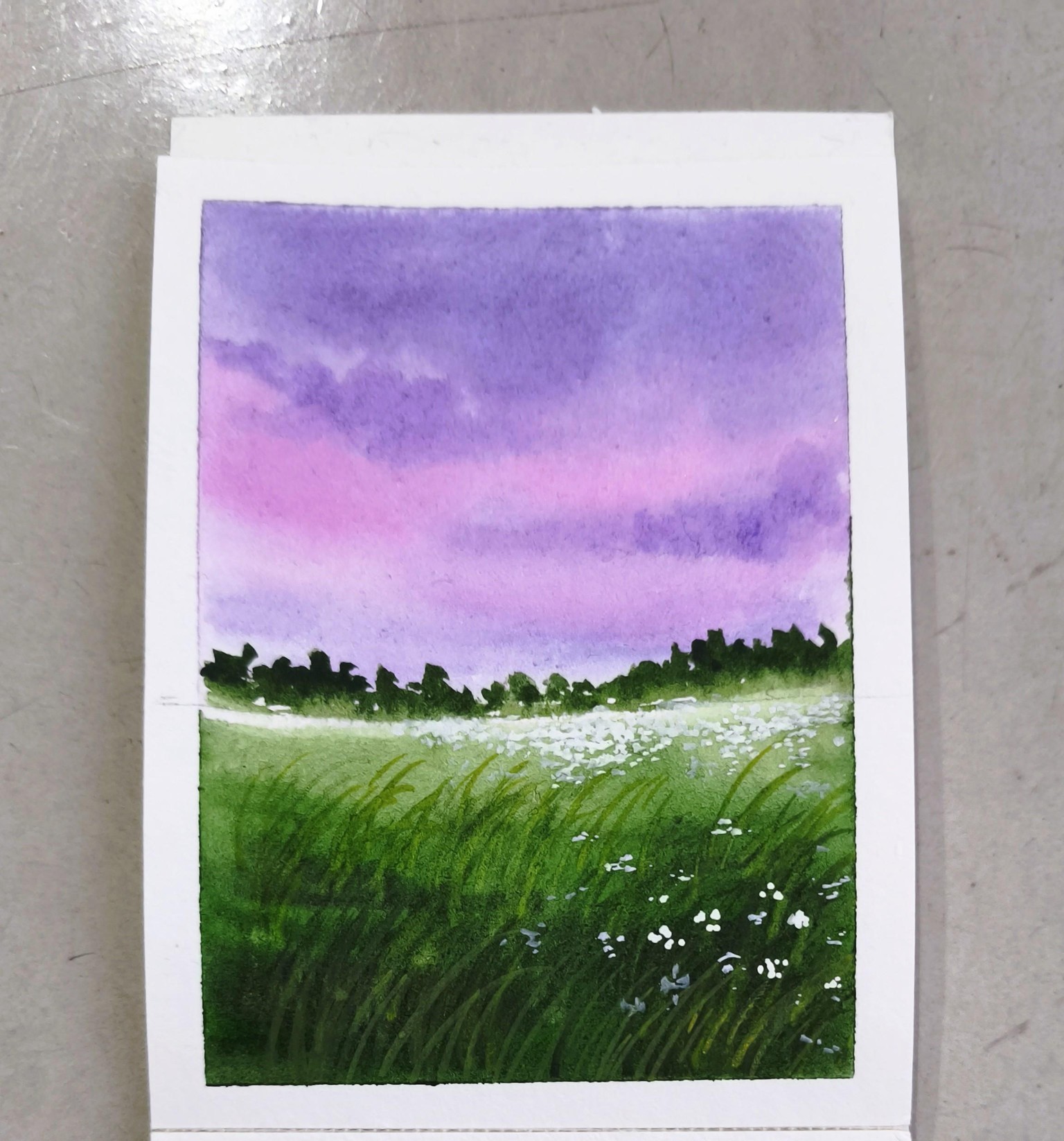 Watercolor Spring Sunsets in 30 Minutes - image 3 - student project