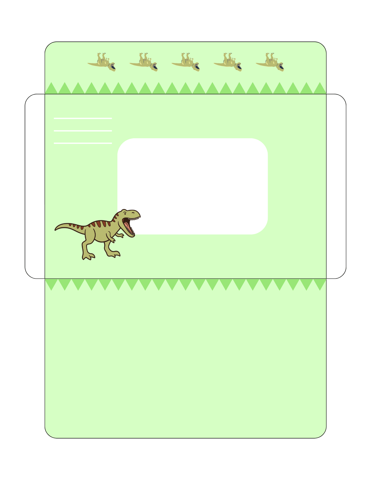 T-Rex paper and envelope - image 2 - student project