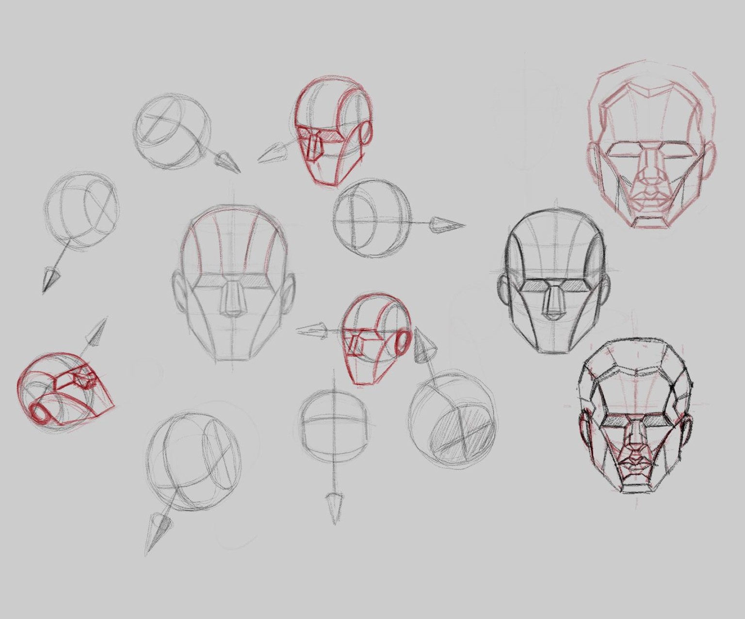 My studies for head plans - image 2 - student project