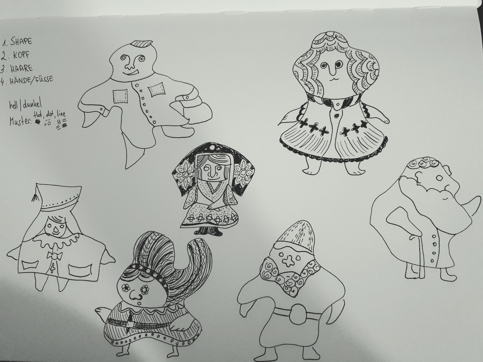 Human doodeling: black and white - image 1 - student project