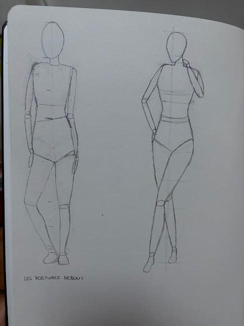 Dessin anatomie - postures debout - image 1 - student project