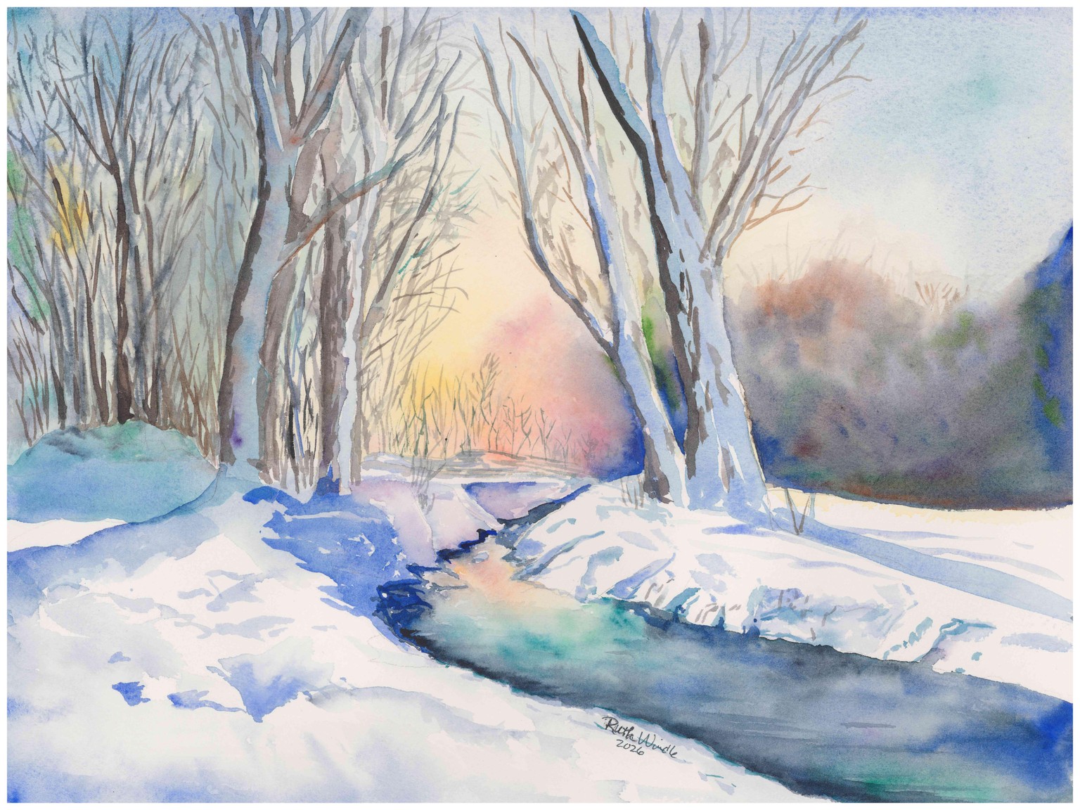 Peaceful winter creek - image 1 - student project