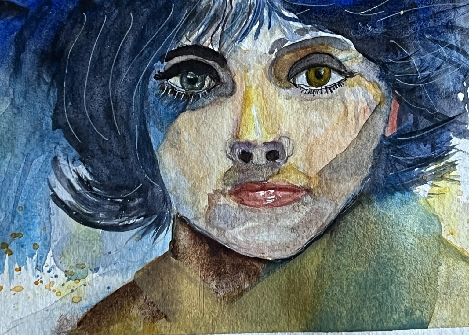 Woman 2 colour eyes - image 1 - student project