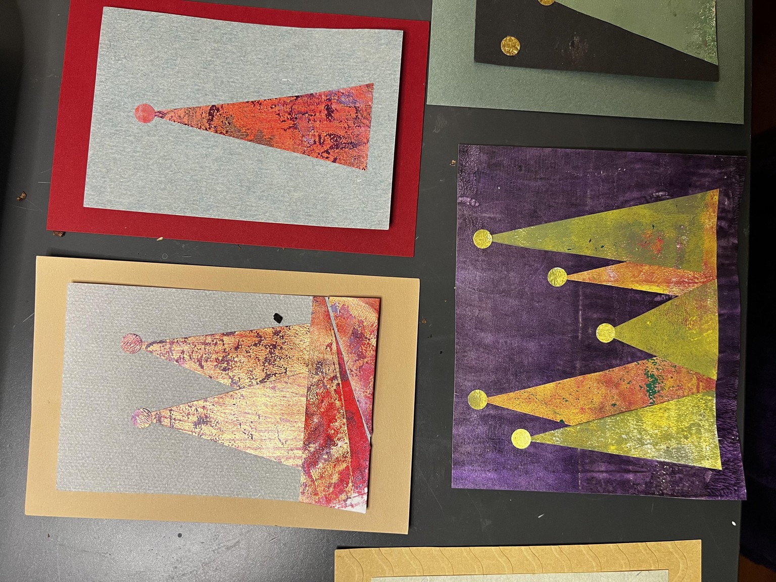 Gelli Plate Print Christmas Cards - image 1 - student project