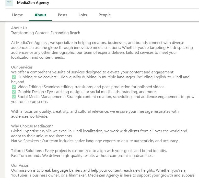 Build Your Killer LinkedIn Business Page - image 2 - student project