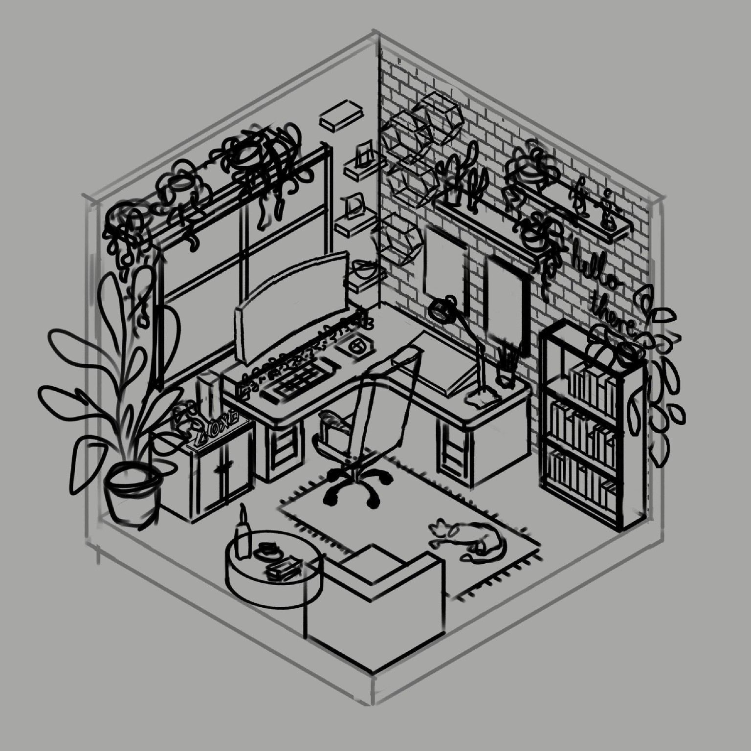 Nightshift - Isometric Room Design - image 3 - student project