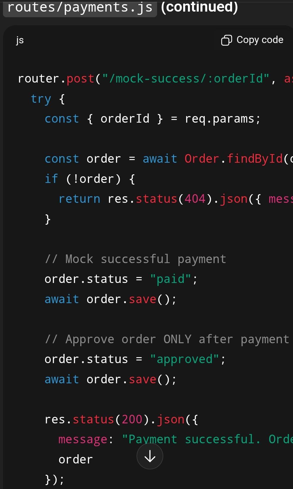 Node. js Code with Mongoose, - image 6 - student project