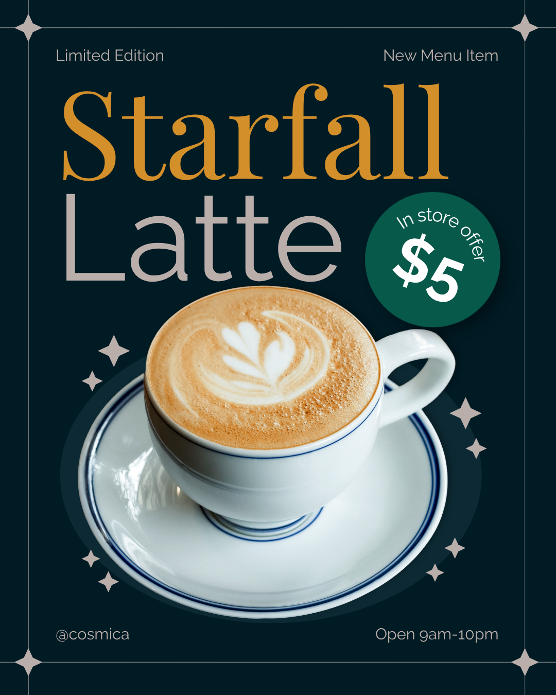Starfall Latte Instagram Post - image 1 - student project