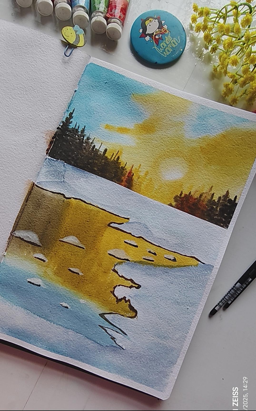 Winter reflection art - image 5 - student project