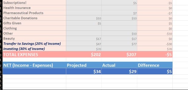 Monthly Budget Draft for Month of June - image 3 - student project
