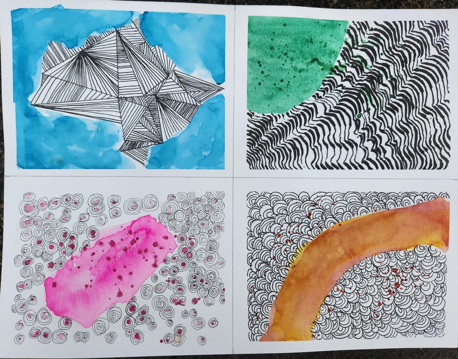 One Color, One Pattern, Tiny Sketchbook Paintings - image 5 - student project