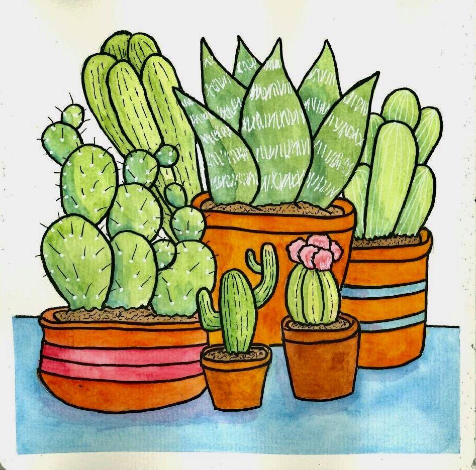 Cartoony Cacti - image 2 - student project