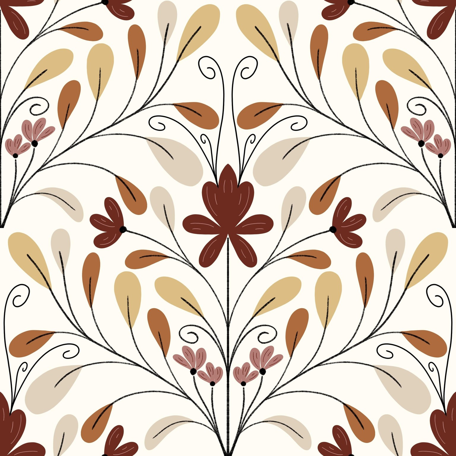 Symmetric Diamond Pattern in Procreate - image 3 - student project