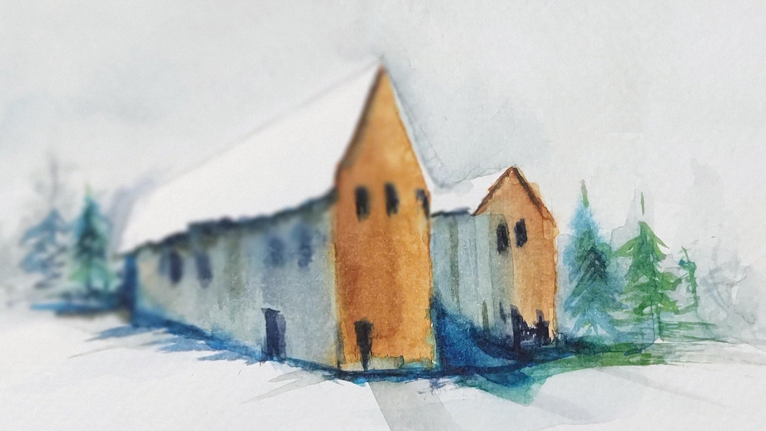 Simple two point perspective - a lovely class with Nadine Dudek - image 3 - student project