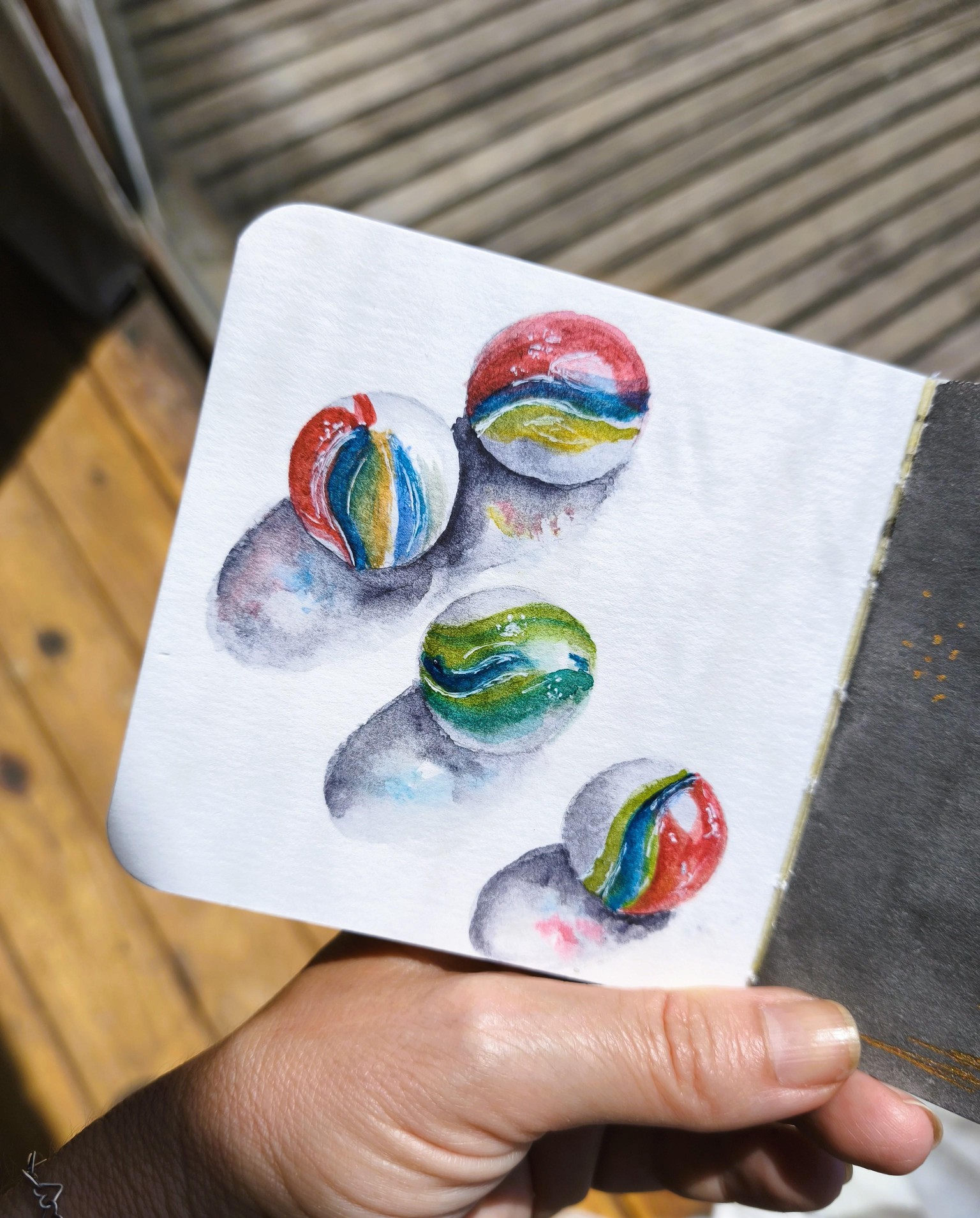 Watercolor Glass Marbles - image 2 - student project