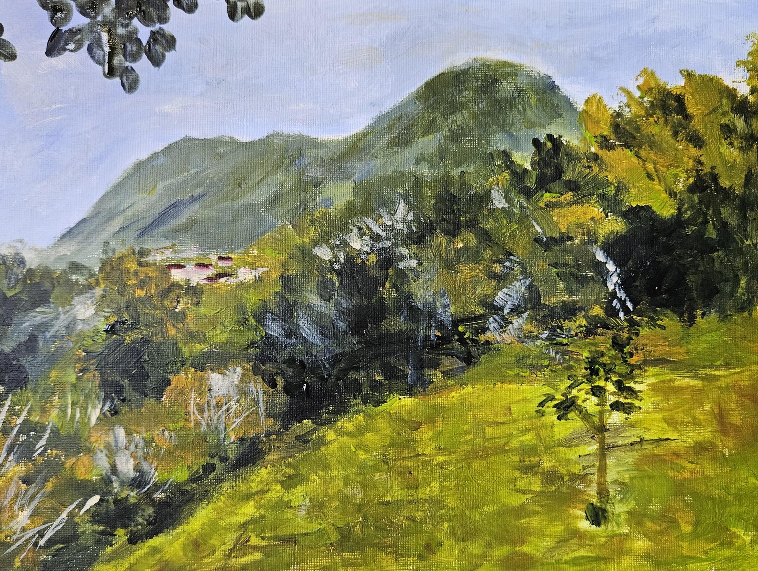 Green scene in acrylic - image 1 - student project
