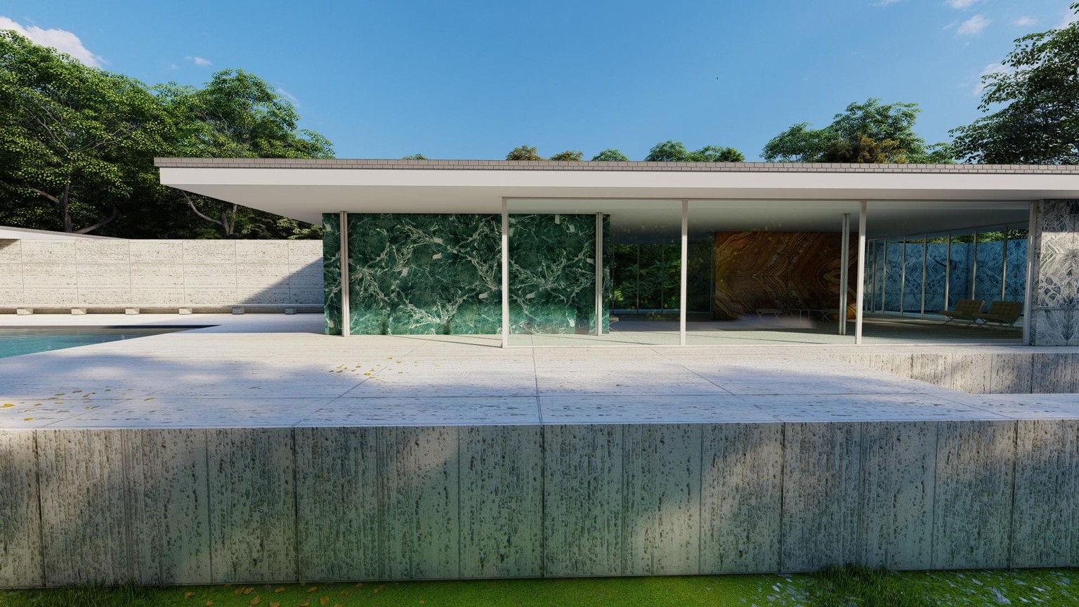 Modern Pavilion visualization - Lumion workflow - image 2 - student project