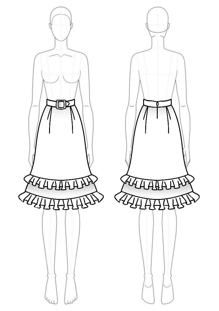 Two-tier ruffle skirt - image 1 - student project