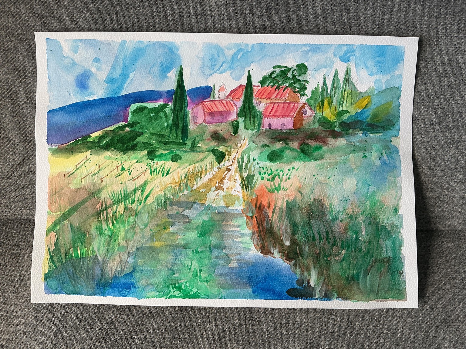Watercolor Landscape - image 1 - student project